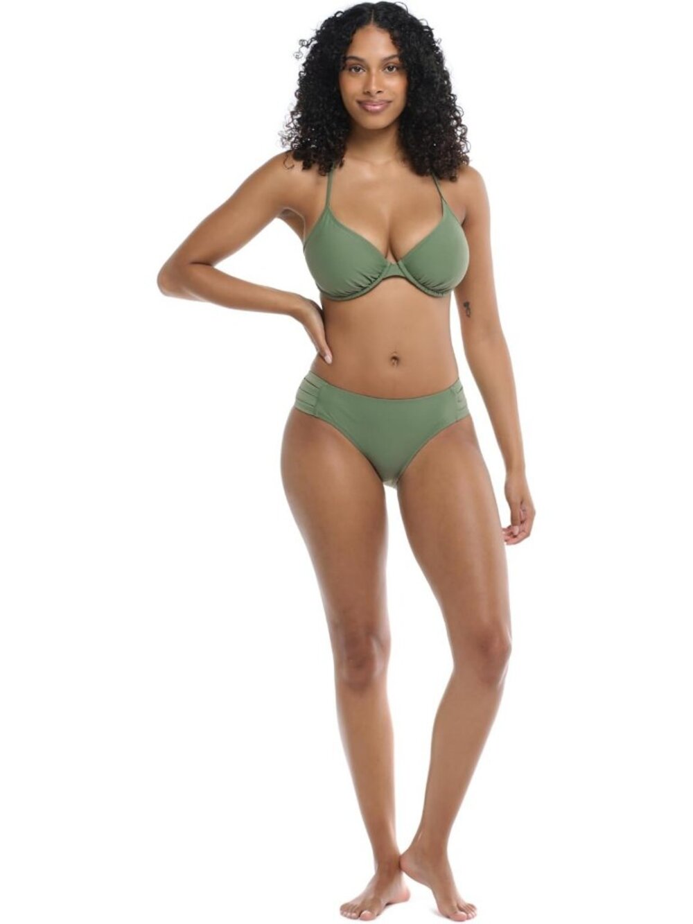 Full Coverage Solid Bikini Bottom Swimsuit for Women - Smooth, Stylish